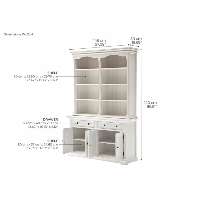 Buffetschrank mit 8 Regalen