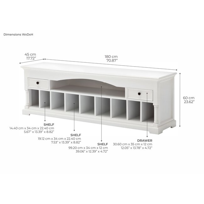 TV-Element Provence – Elegante Medienkonsole mit zeitlosem Charme