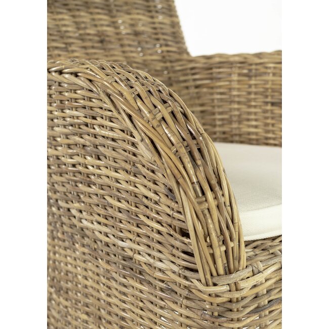 Rattan-Clubstühle – Stilvolle Lounge-Sessel in Aschgrau