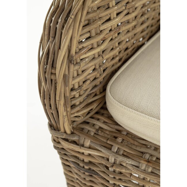 Rattan-Clubstühle – Stilvolle Lounge-Sessel in Aschgrau