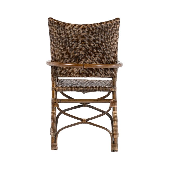 Rattan-Stuhl „Countess“ – Filigrane Linienführung und Handgeflochtene Kunst