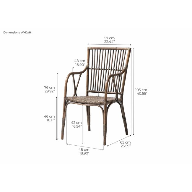 Rattan-Stuhl „Duke“ – Zeitlose Eleganz und Puristisches Design