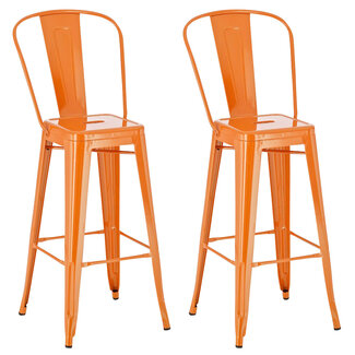 CLP 2er Set Barhocker Lillo orange