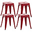 4er Set Hocker Armin Rot