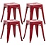 4er Set Hocker Armin Rot