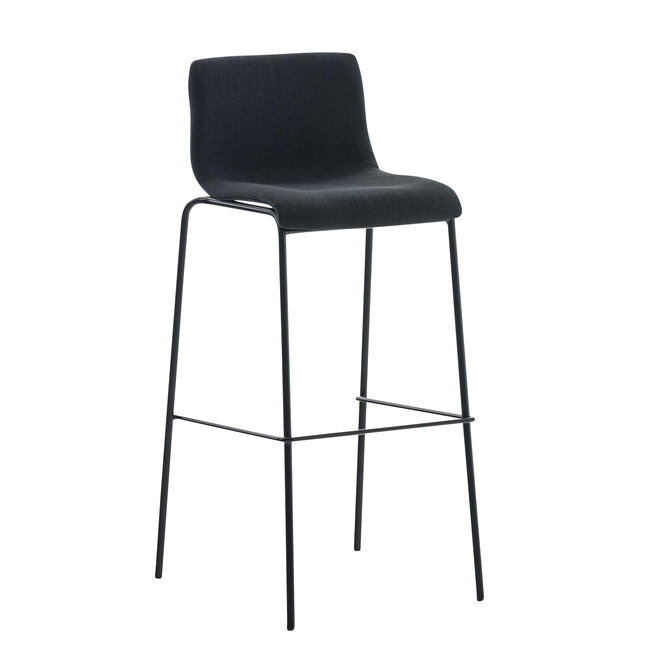 2er Set Barhocker Hoover Stoff schwarz