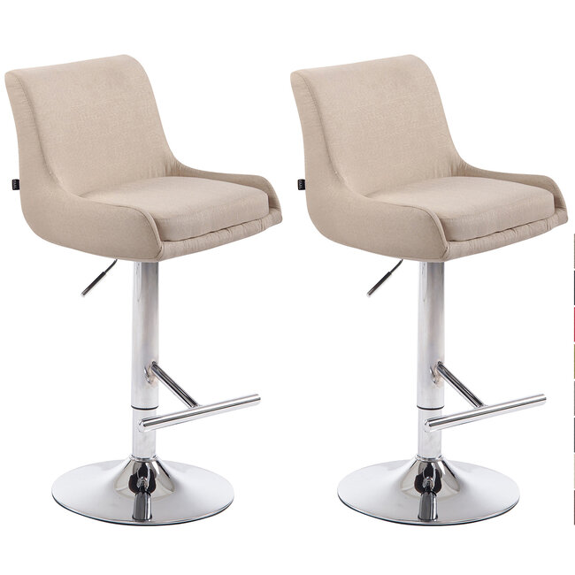 2er Set Barhocker Club Stoff