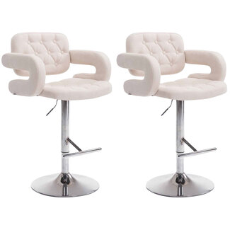 CLP 2er Set Barhocker Dublin Stoff