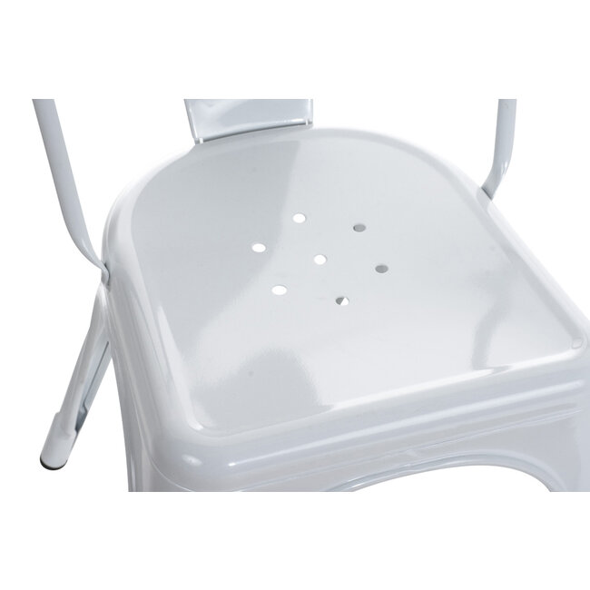 4er Set Stapelstuhl Bernny Weiß