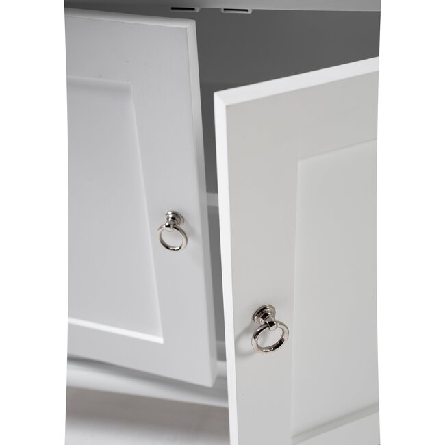 Bücherschrank Skansen – Landhaus-Stil in Weiß (165x220 cm)