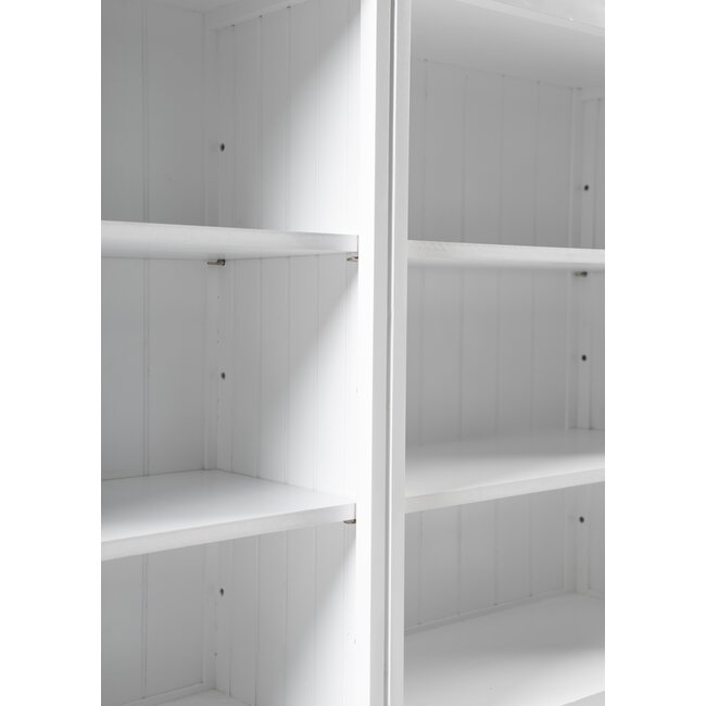 Bücherschrank Skansen – Landhaus-Stil in Weiß (165x220 cm)