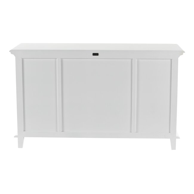 Buffetschrank mit 4 Türen & 3 Schubladen Landhaus-Eleganz in Weiß