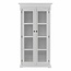 Vitrinenschrank Provence – Weiß, Mahagoni und Glas