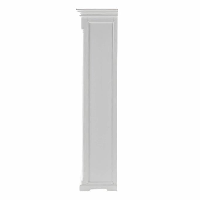 Vitrinenschrank Provence – Weiß, Mahagoni und Glas