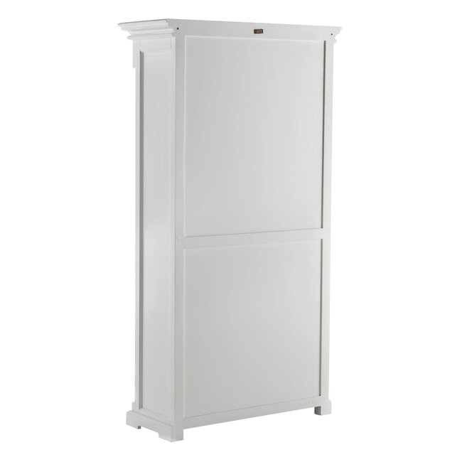 Vitrinenschrank Provence – Weiß, Mahagoni und Glas