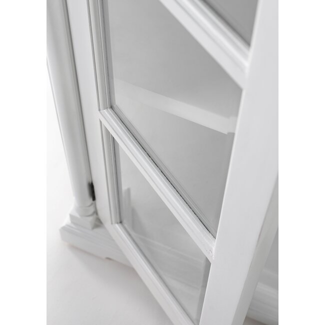 Vitrinenschrank Provence – Weiß, Mahagoni und Glas
