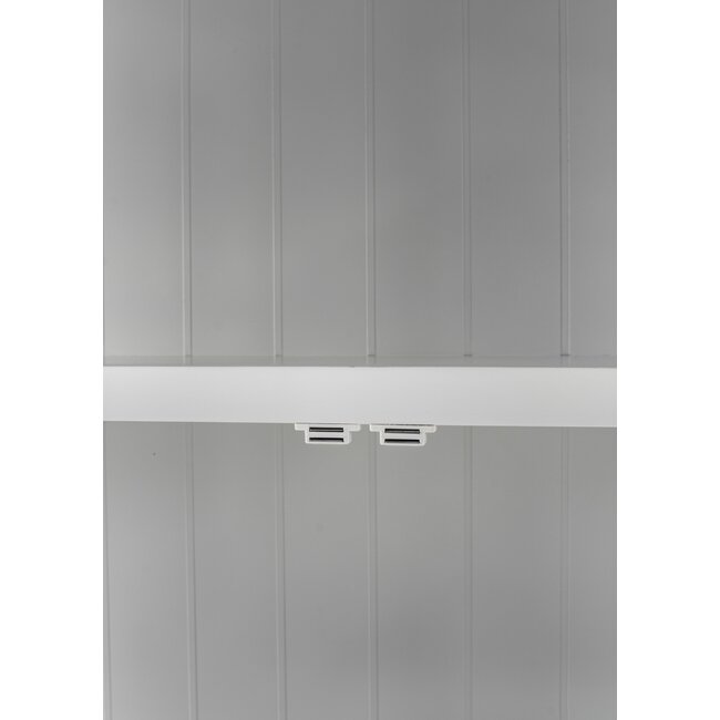 Vitrinenschrank Provence – Weiß, Mahagoni und Glas