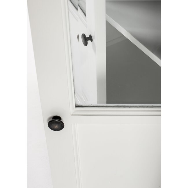 Buffetschrank Provence – Weiß und Schwarz, mit 4 Glastüren