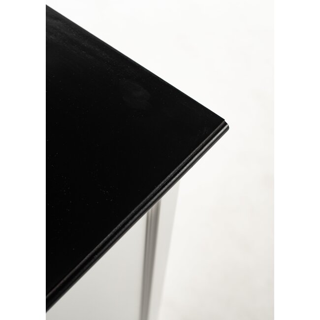 Buffetschrank Provence – Weiß & Schwarz, mit 4 Glastüren