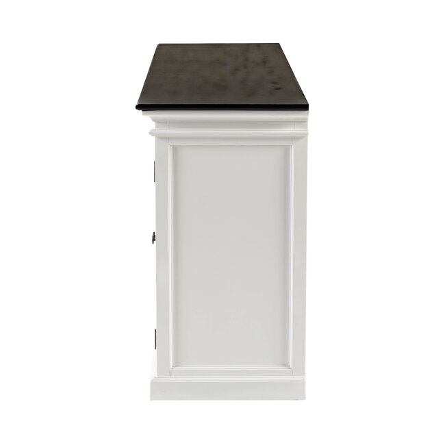 Buffet Provence XL – Weiß und Schwarz, 6 Glastüren