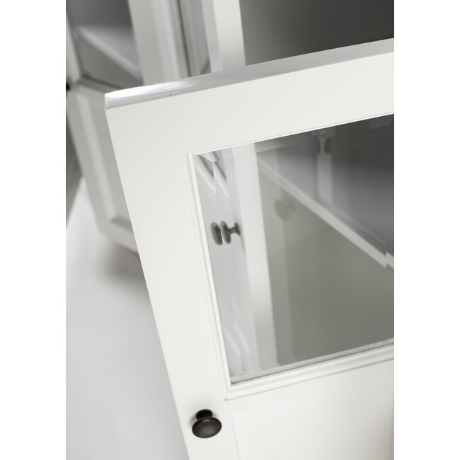 Buffet Provence XL – Weiß & Schwarz, 6 Glastüren