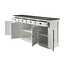Sideboard Provence XXL – Weiß und Schwarz, Mahagoni