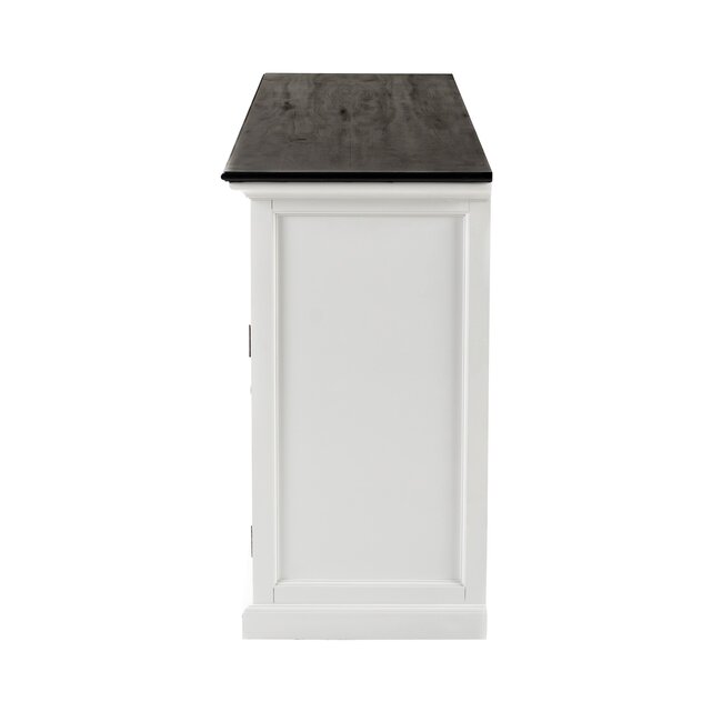 Sideboard Provence XXL – Weiß und Schwarz, Mahagoni