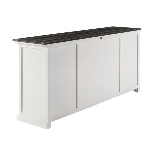 Sideboard Provence XXL – Weiß und Schwarz, Mahagoni