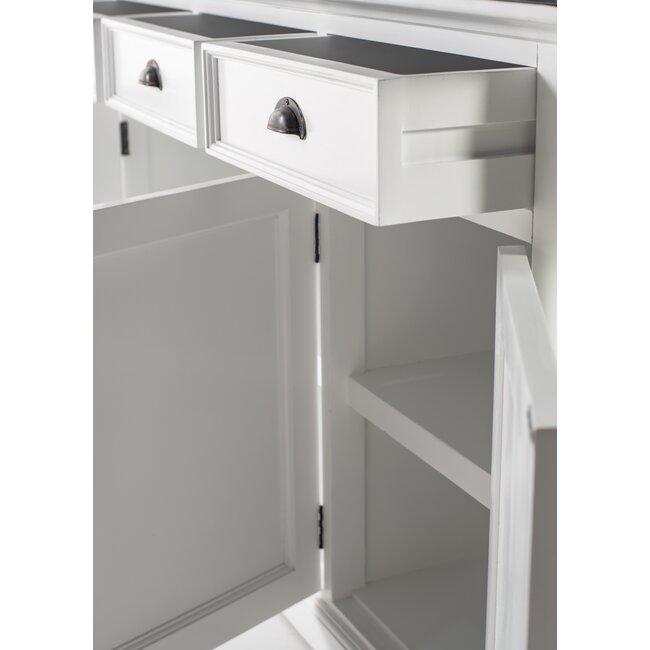 Sideboard Provence XXL – Weiß und Schwarz, Mahagoni