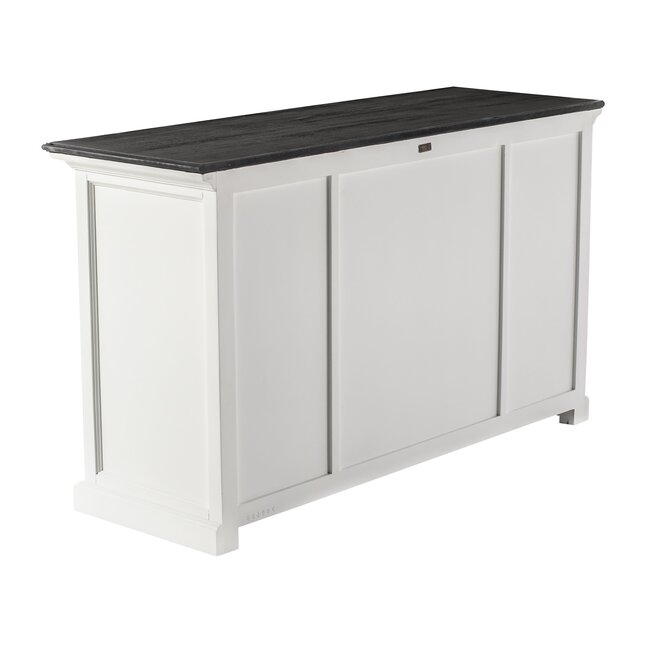 Sideboard Provence – Weiß und Schwarz, Shaker-Stil mit 3 Schubladen