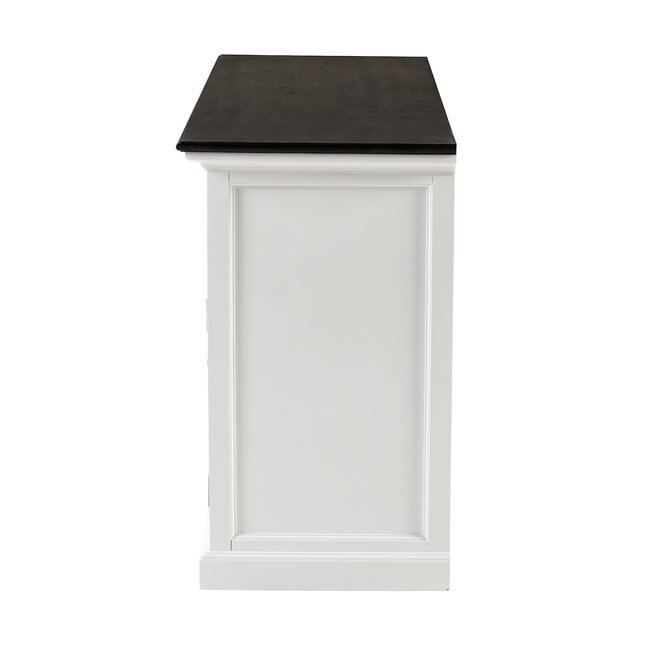 Buffetschrank mit 4 Türen, 3 Schubladen & Glaseinsatz