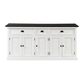 NovaSolo XXL Buffet-Sideboard Provence – Weiß & Schwarz