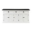 XXL Buffet-Sideboard Provence – Weiß und Schwarz