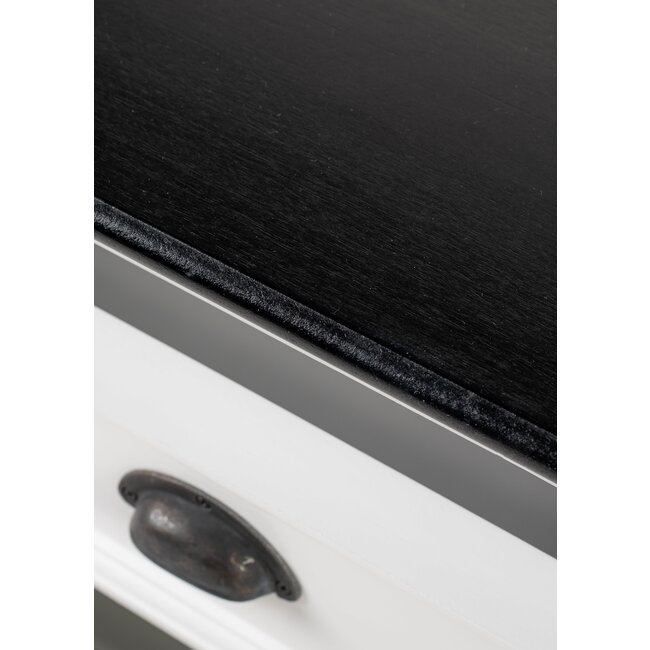 XXL Buffet-Sideboard Provence – Weiß & Schwarz