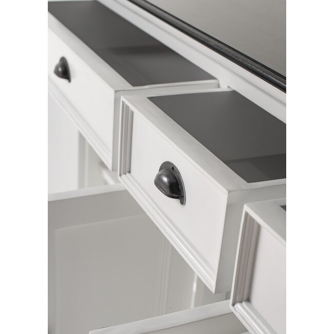 XXL Buffet-Sideboard Provence – Weiß und Schwarz