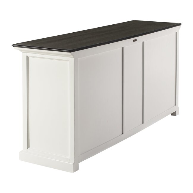 XXL Buffet-Sideboard Provence – Weiß und Schwarz