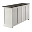 Sideboard Provence – Weiß und Schwarz mit 4 Rattankörben
