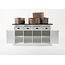 Sideboard Provence – Weiß und Schwarz mit 4 Rattankörben