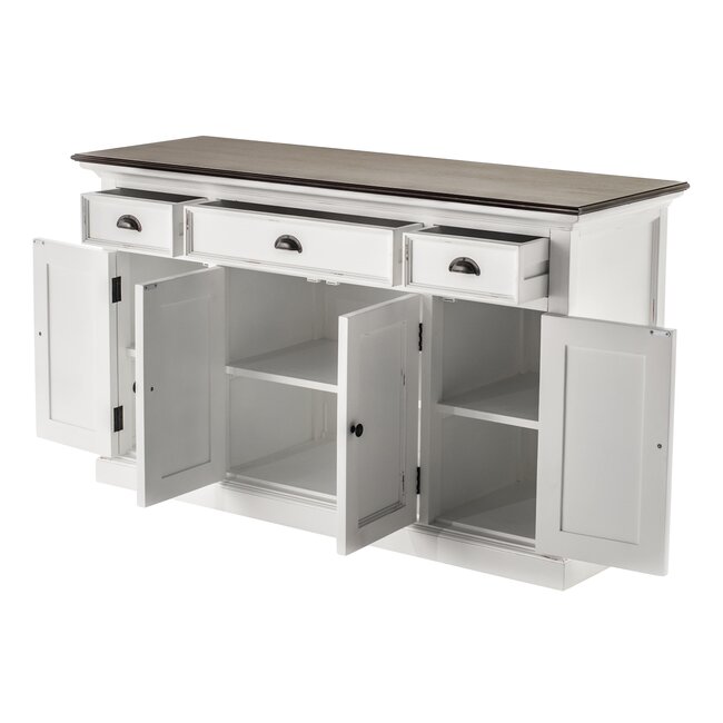Buffetschrank mit 4 Türen und 3 Schubladen