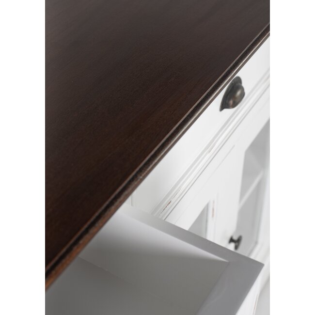 Buffetschrank mit 4 Türen, 3 Schubladen & Glaseinsatz