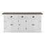 Halifax Accent Sideboard XXL – Landhaus-Eleganz in Weiß & Braun