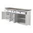 Halifax Accent Sideboard XXL – Landhaus-Eleganz in Weiß & Braun