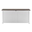 Halifax Accent Sideboard XXL – Landhaus-Eleganz in Weiß & Braun