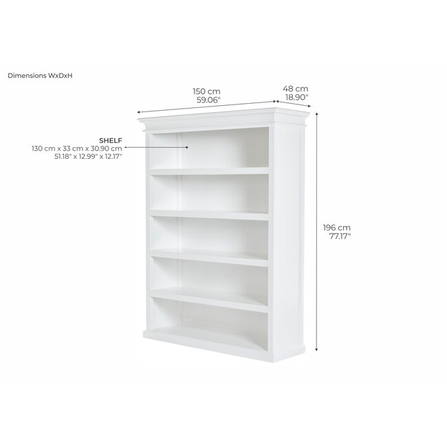 Bücherregal mit 5 Regalen