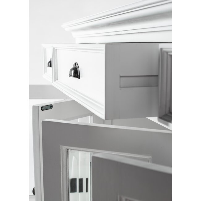 Buffet mit 4 Glastüren 3 Schubladen - mit Glastüren & Landhaus-Charme