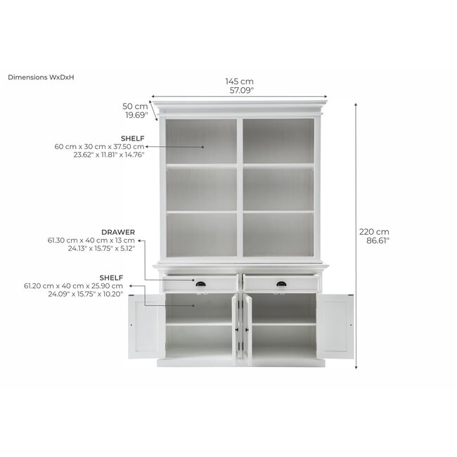 Halifax Geschirrschrank und Regal – Stilvolle Aufbewahrung im Landhaus-Look