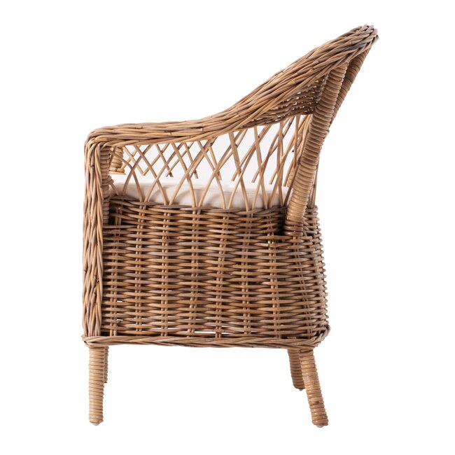 Monarch-Stuhl – Handgewebte Eleganz aus Natur-Rattan