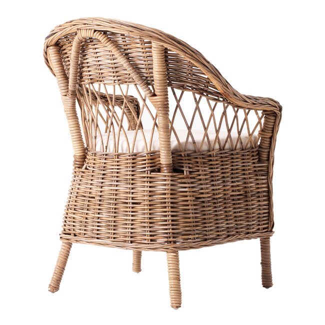 Monarch-Stuhl – Handgewebte Eleganz aus Natur-Rattan