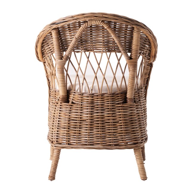 Monarch-Stuhl – Handgewebte Eleganz aus Natur-Rattan