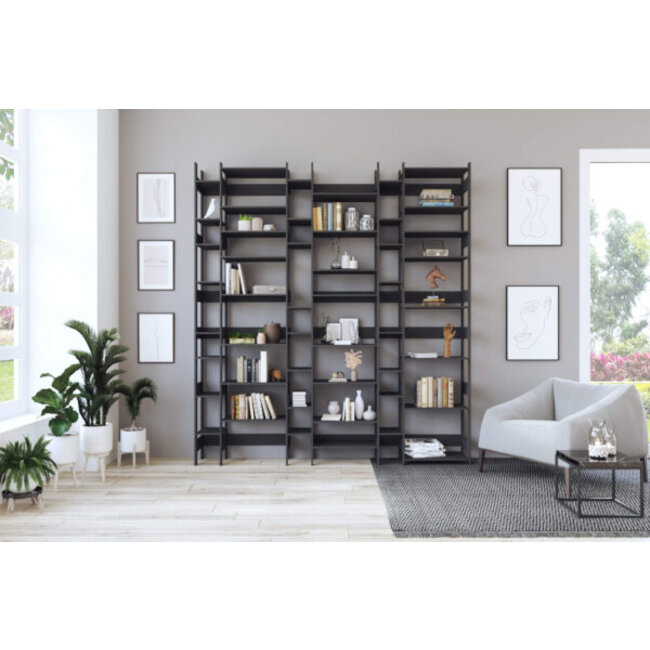 Regal LIXI Groß weiß, eiche, hellgrau, schwarz